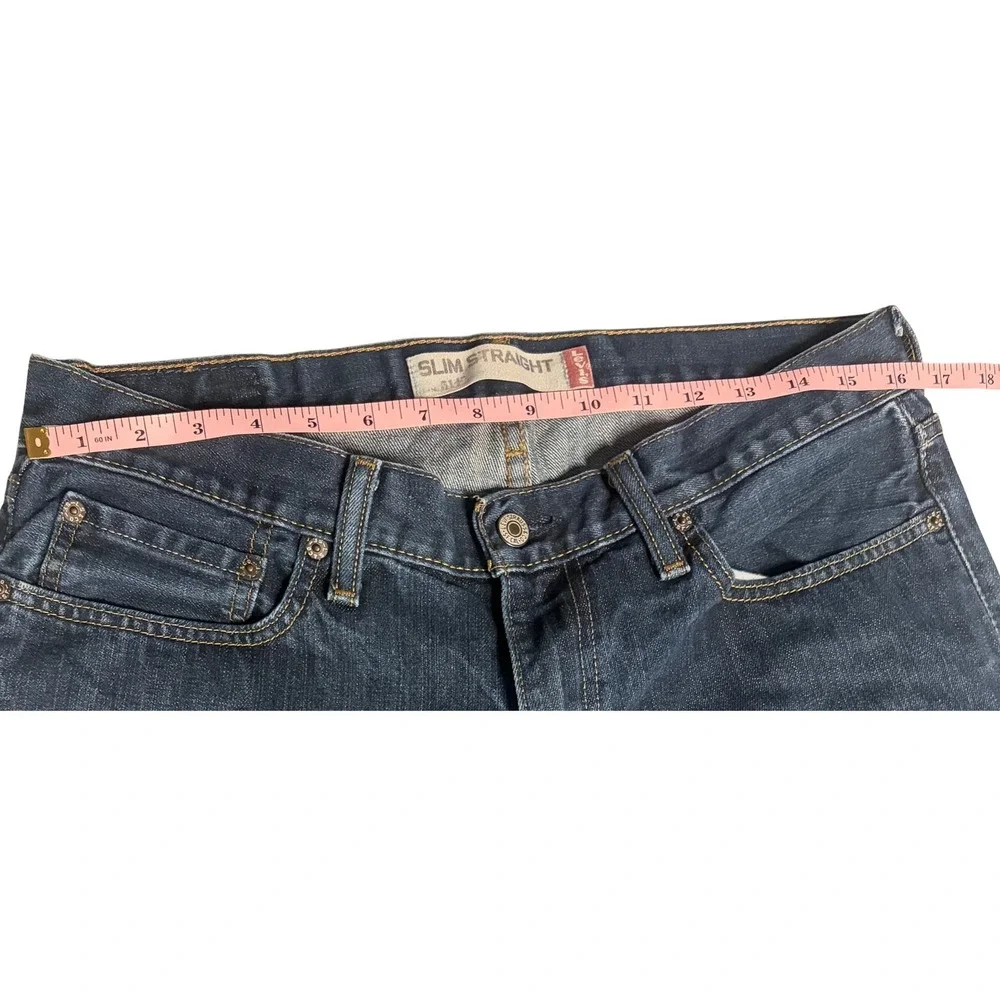 Levis 514 Slim‎ Straight Jeans Mens 33x32 Dark Wash Blue Denim Pants